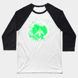 Peace of a Rainbow - Lime Baseball T-Shirt